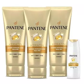 Pantene Keratin Extreme Damage Care Treatment 220 мл 3 шт + Шампунь 90 мл Набор, 1 набор