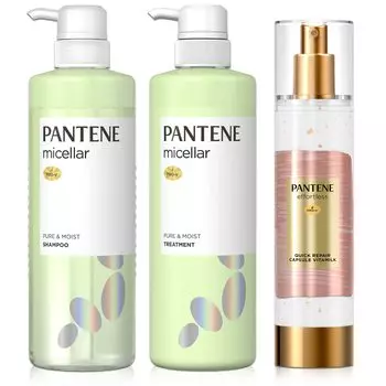 Pantene Micellar Pure Moist Shampoo/Treat/Vitamilk & [Покупка набора] зелёный