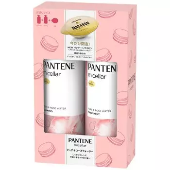 Pantene Мицеллярный шампунь для волос 1 макарон Чистая розовая вода (с маской) 400мл+400г+12мл и [Покупка набора]