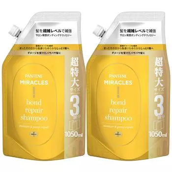 Pantene Miracles Шампунь 1050г x 2 Заправки Увлажнение Сила Восстановление &