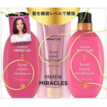 Pantene Miracles Шампунь-ополаскиватель для волос Набор для ухода за волосами Bond Repair Series Color Shine Repair + 440 г + 440 г + 125 г &