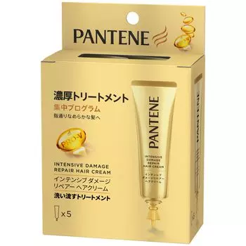 Pantene Treatment одноразовый размер 15 г x 5 флаконов интенсивное восстановление повреждений несмываемый (Крем для волос)
