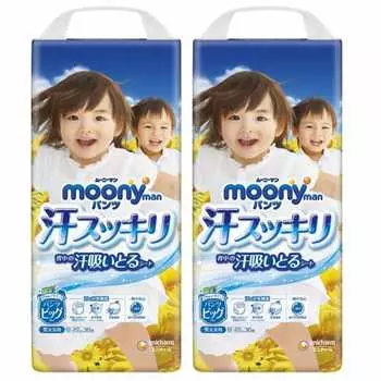 [Pants Big Size] Moonyman Sweat Refreshing Big (12~22kg) 72 pieces (36 pieces x 2) [2020 new design]