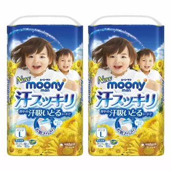 [Pants L size] Moonyman sweat refreshing 2019 improved (9~14kg) 80 sheets (40 sheets x 2) Case product