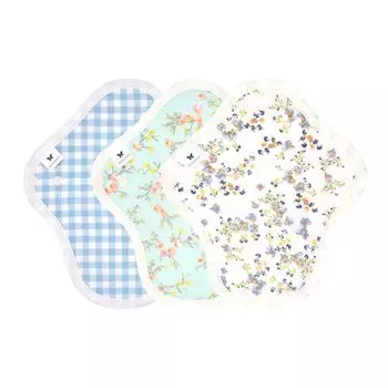 Panty Liner NO 3 Cloth Napkin Orimono Sheet V10 Pastel Blue Set of 3
