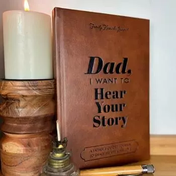 Папа, я хочу услышать твою историю. Блокнот на 154 страницы. Более 250 подсказок. Элегантная внутренняя книга памяти.