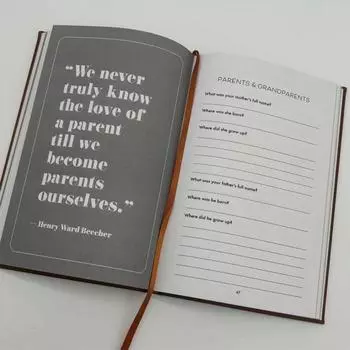 Папа, я хочу услышать твою историю. Издание Heirloom. Дневник отца, в котором он делится своей жизнью и любовью. История отца. Кожа. синий