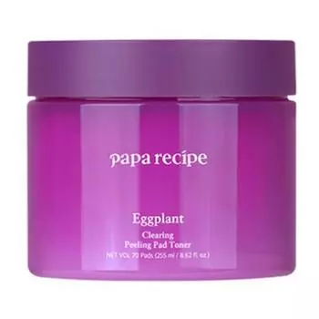 Papa Recipe Eggplant Clearing Peeling Pad Toner 255 мл, 70 шт., 1 шт.