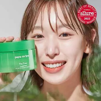 Papa Recipe Tea Tree Calming Control Pads 70 листов, популярная взрывная косметика Кореи
