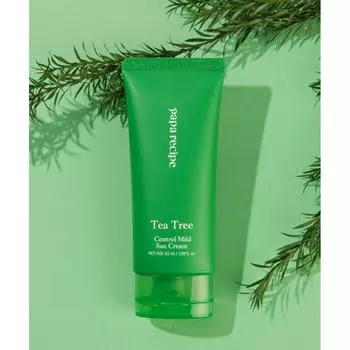 Paparecipe Tea Tree Control Мягкий солнцезащитный крем 50 мл FREE