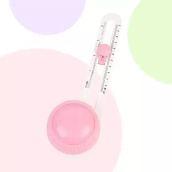 Paper Card Photo 360° Rotary Circle Cutter Circle Shape Round Cutting Tool Card Making Pink-With 1 Blades