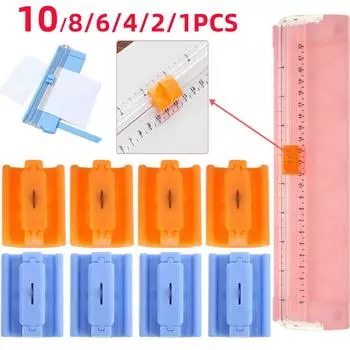 Paper Cutting Replacement Blades Metal Blade Sliding Convenient with Automatic Security Safeguard for Photo Trimmers Supplies 2.5x1.8cm