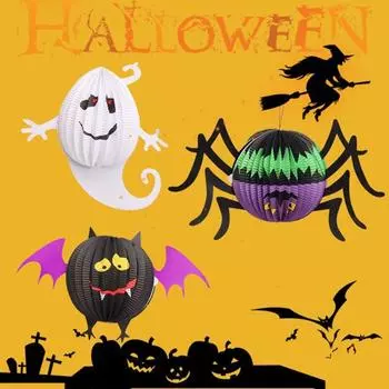 Paper Halloween Paper Lantern Bat Shape Halloween Paper Pendant Halloween A