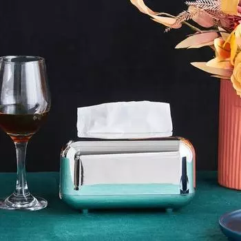 Paper Rack Elegant Chrome Car Home Cube Square Shaped Tissue Box Container ABS Plastic Carton Towel Napkin Tissue Holder золотой