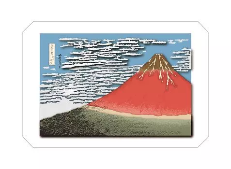 Paper Shadow Art Plus Кацусика Хокусай Виды Фудзи Ясный солнечный ветер SA-C02 Тридцать шесть гор.