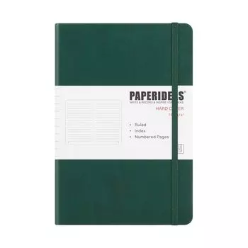 PAPERIDEAS Note A5 Hardcover Christmas (horizontal ruled, green)