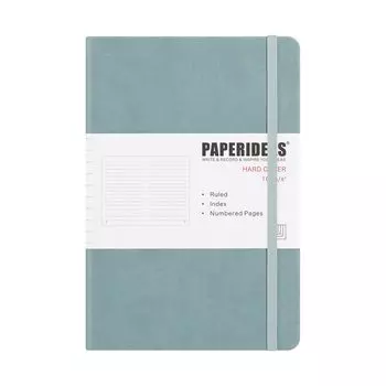 PAPERIDEAS Note A5 Hardcover fog (horizontal ruled, blue)