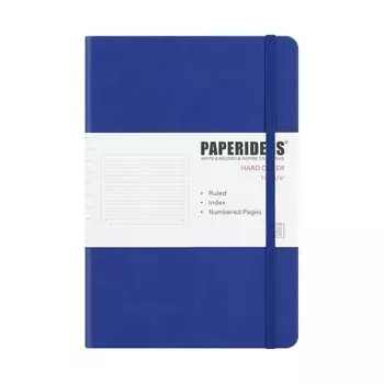 PAPERIDEAS Note A5 Hardcover royal (horizontal ruled, blue)