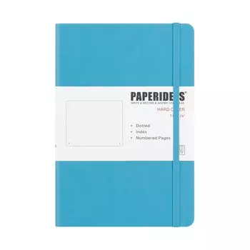 PAPERIDEAS Note A5 Hardcover with Elastic Band Sky (Dots, Blue)
