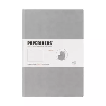 PAPERIDEAS Note B5 Soft Cover Light (Dots, Gray)