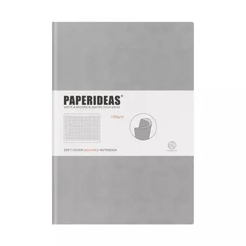 PAPERIDEAS Note B5 Soft Cover Light (Square, Gray)