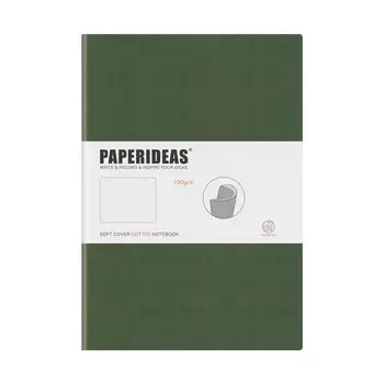 PAPERIDEAS Note B5 Soft Cover Olive (Dots, Green)