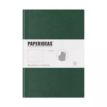 PAPERIDEAS Примечание B5 Мягкая обложка Рождество (Точки, зеленые)