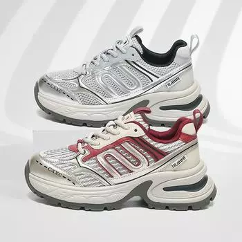 Папина обувь, женские повседневные спортивные кроссовки контрастного цвета на толстой подошве, универсальные для увеличения роста. 35 серый