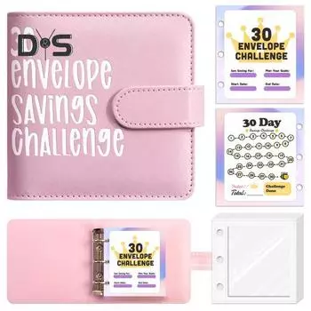 Папка для денег для экономии денег 30 конвертов, бюджетная книга для экономии денег, органайзер для денег из искусственной кожи для дома, школы, путешествий зелёный