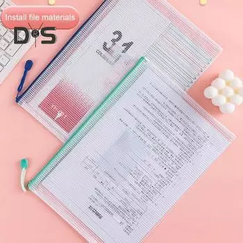 Папка для документов Большая вместимость Хранение файлов формата А4 Канцелярский чехол для переноски Прозрачный визуальный дизайн Портативный органайзер для документов A4 хаки