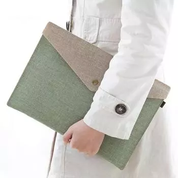 Папка для документов из искусственного льна, офисная папка для документов S бежевый