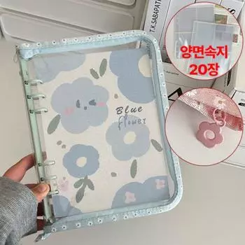 Папка для фотографий Daum с 6 отверстиями, прозрачный конверт формата А5, двухсторонняя внутренняя бумага, 20 листов, ежедневник, фотоальбом, книга