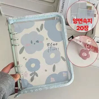 Папка для фотографий Daum с 6 отверстиями, прозрачный конверт формата А5, двухсторонняя внутренняя бумага, 20 листов, ежедневник, фотоальбом, книга