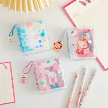 Папка для фотокарточек толстая DIY 3 отверстия мода мультфильм животное для школы розовый