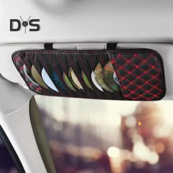 Папка для хранения DVD-дисков на солнцезащитный козырек автомобиля, водонепроницаемый, легко моющийся, сумка-органайзер для DVD-дисков на солнцезащитный козырек автомобиля M красный