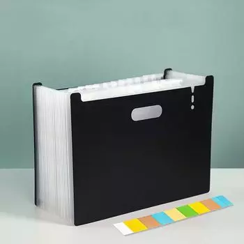 Папка для карточек с этикетками Органайзер для бумаги Вертикальный органайзерный мешок A4 Сумка для хранения данных Многослойная стоящая бумага
