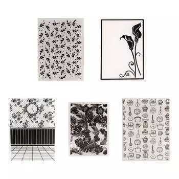 Папка для тиснения с цветочными часами, трафареты для тиснения, пластиковые шаблоны для тиснения для изготовления рождественских открыток, скрапбукинга, сделай сам 318