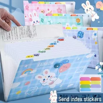 Папка-гармошка большого размера А4: Многослойный органайзер для контрольных работ и сумка для тематических файлов