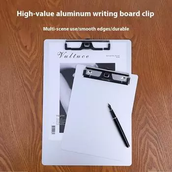 Папка из цельного алюминия A4 Доска для записей A5 Письменный блок 8K для эскизов Алюминиевый сплав Доска для подписи Буфер обмена Держатель для бумаги