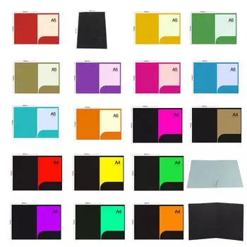 Папка-карман Г-образная папка Скошенный дизайн Встроенный карман Удобная папка для бумаг Double Plug Yellow