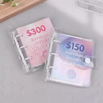 Папка-переплет для экономии денег на $150/300/500/1000 Папка-переплет для сбережений Мини-папка для хранения наличных денег Бюджетная книга Конверт для экономии денег Блокнот