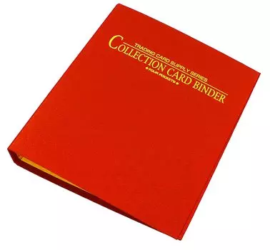 Папка-переплет для карточек Yanoman Collection, 4 кармана, красная