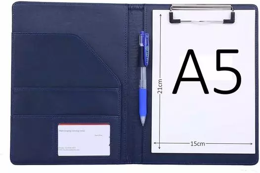 Папка-планшет A5, блокнот для конференций, настольный блокнот (синий) синий