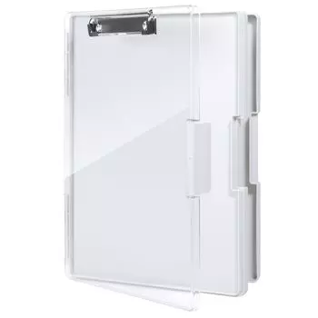 Папка-планшет FRETONBA формата А4, большая вместимость, чехол для хранения, блокнот, двухъярусный чехол для документов с боковым отверстием, прозрачная крышка, многоразовая ручка