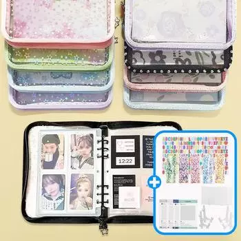 Папка-регистратор Allist A5 с 6 отверстиями для покера + 30 двусторонних вкладышей, коллекционная книга-альбом для покера