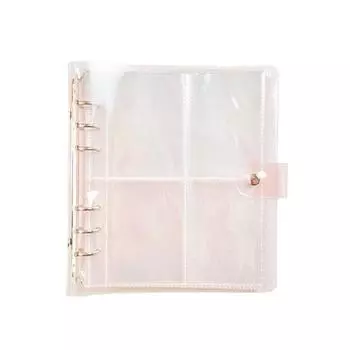 Папка-регистратор Bareun Sales Factory с 6 отверстиями и 4 карманами, блестящий альбом Polaroid A5