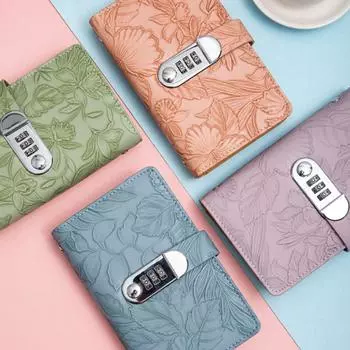 Папка-регистратор для экономии денег с тиснением в виде цветка из искусственной кожи, органайзер для планирования, нержавеющая сталь серый