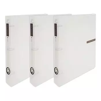 Папка-регистратор Eco Cheongun Color Chip D-Ring с 3 отверстиями, 3 см, прозрачная, формат А4, 3 шт.