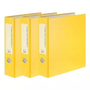 Папка-регистратор Eco Cheongun Color Collector с D-образными кольцами, формат А4, 7 см, 3 отверстия, желтая, 3 шт.