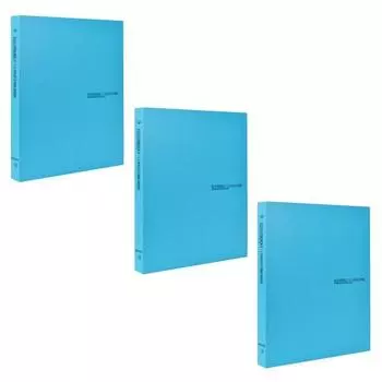 Папка-регистратор Eco Cheongwoon A4 Eco Mini Binder с 3 отверстиями, небесно-голубого цвета, 3 шт.